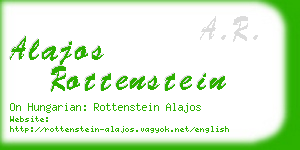 alajos rottenstein business card